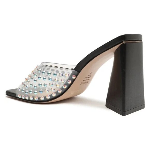 SCHUTZ "Lizah" Crystal Embellished Black Mules Sandals Sz 7B - Picture 10 of 10